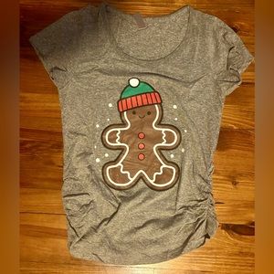 EUC Gingerbread Boy Maternity T Shirt